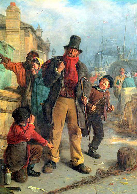 An Irish Emmigrant Landing at Liverpool